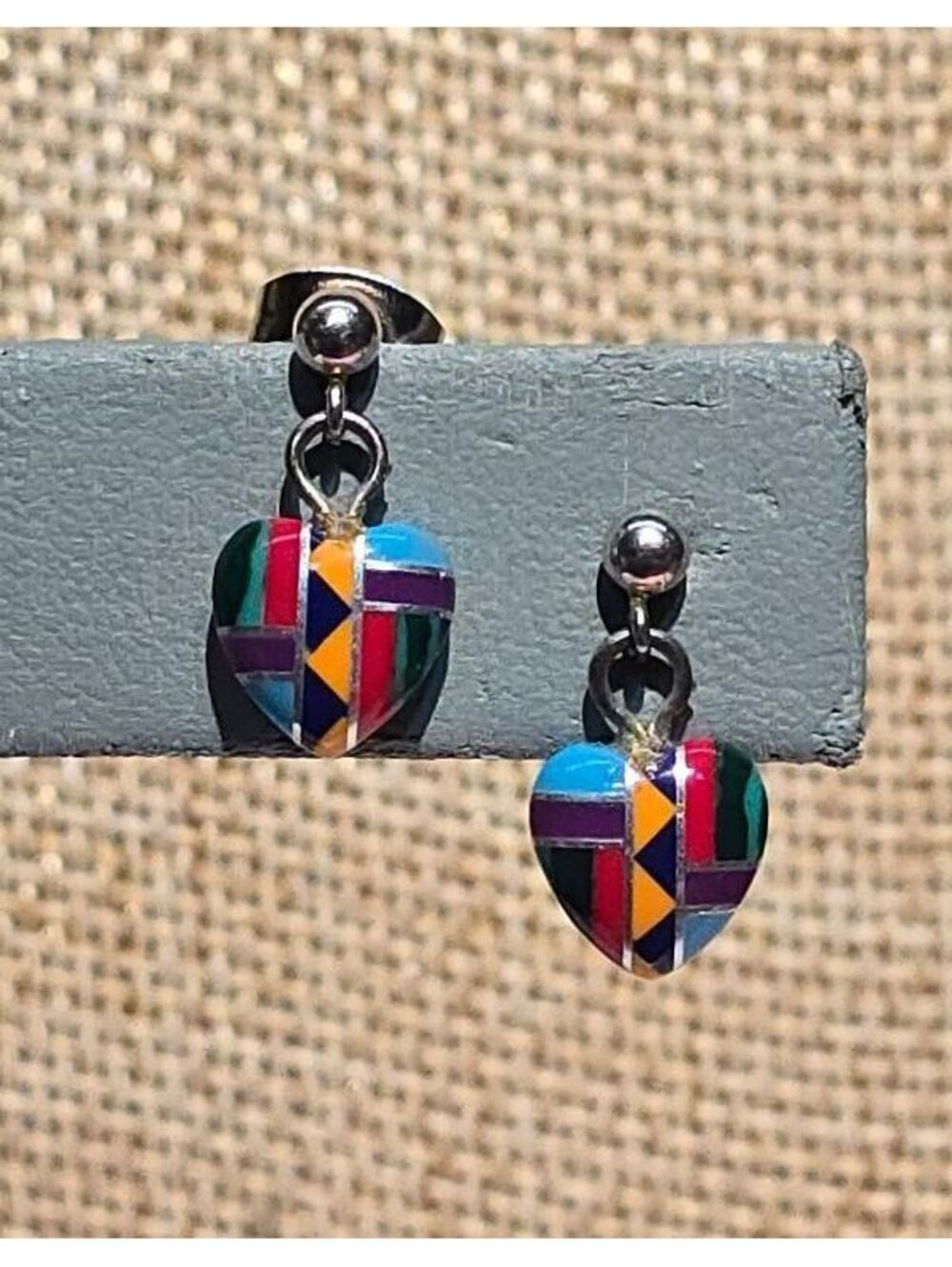 Sterling Inlay Earrings
